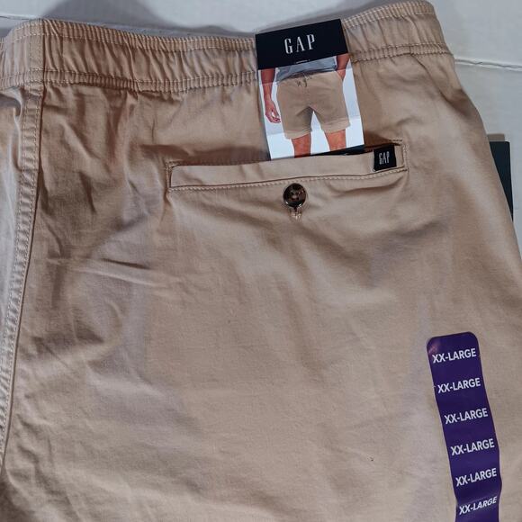 NWT Gap Men's XXL 7" Inseam Stretch Twill Pull On Short Irish Cream Tan - Picture 9 of 11
